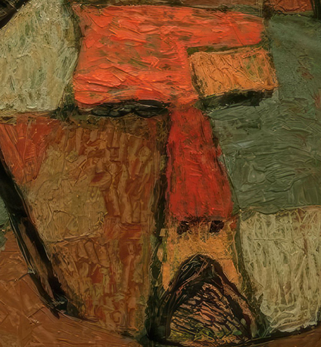Detail 4: Nose and coloured cheek in Struck from the List